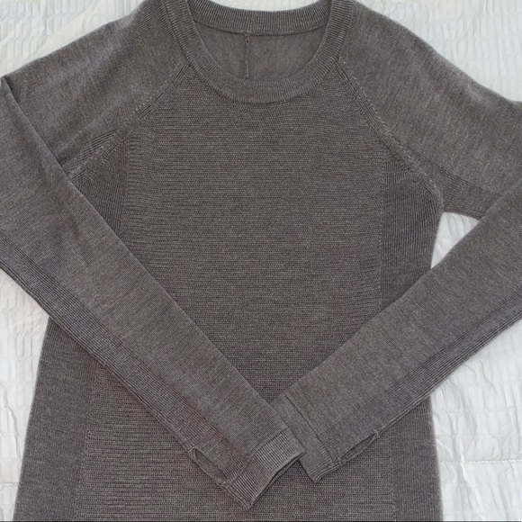 Lululemon long sleeve - mocha color - worn once - Picture 1 of 4
